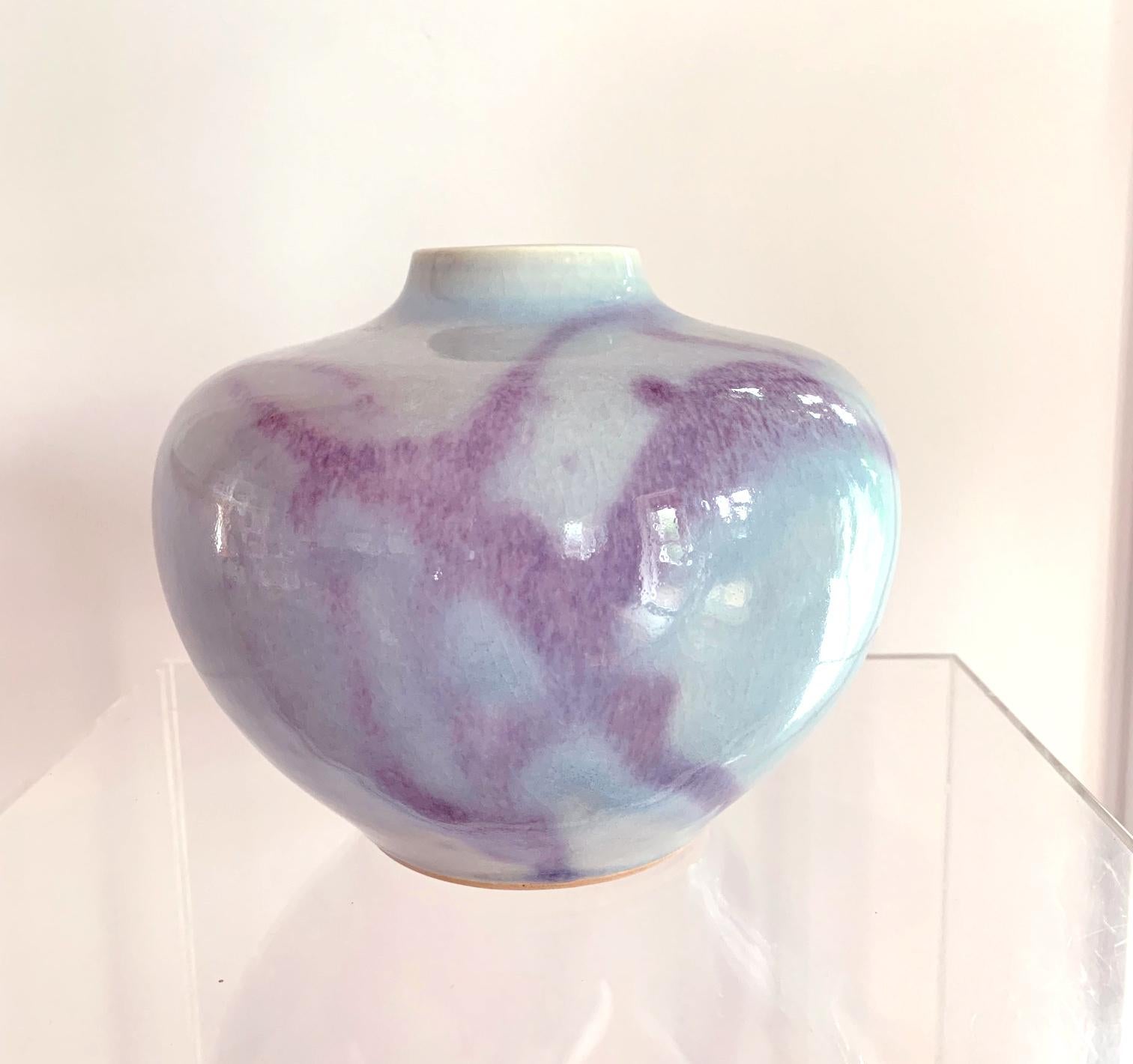 Modern Porcelain Vase with Copper Glaze by Brother Thomas Bezanson