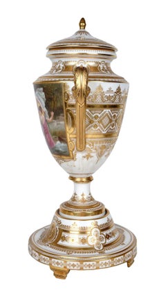 Porcelain Vase with Cover by Royal Vienna
