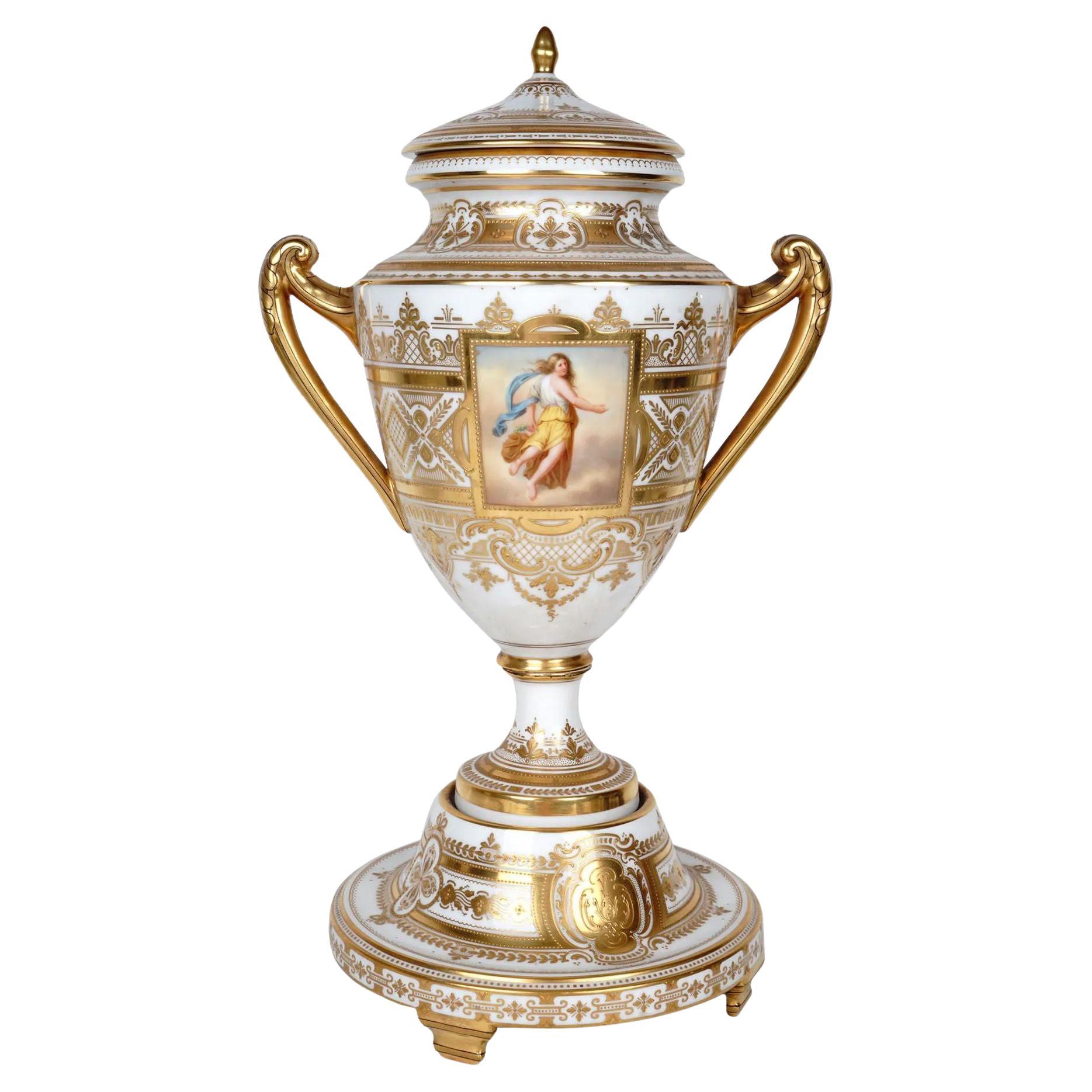Porcelain Vase with Cover by Royal Vienna