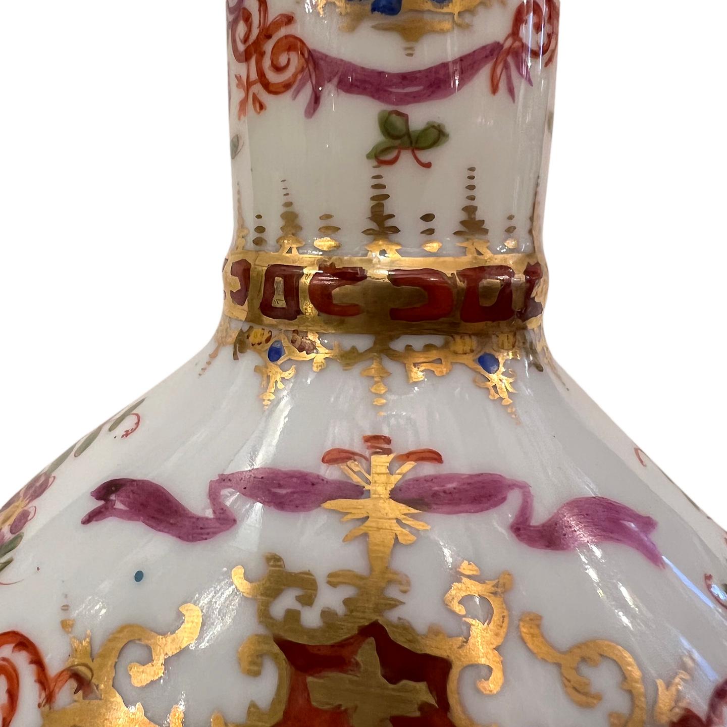 Porcelain Vase with Landscape In Good Condition For Sale In New York, NY