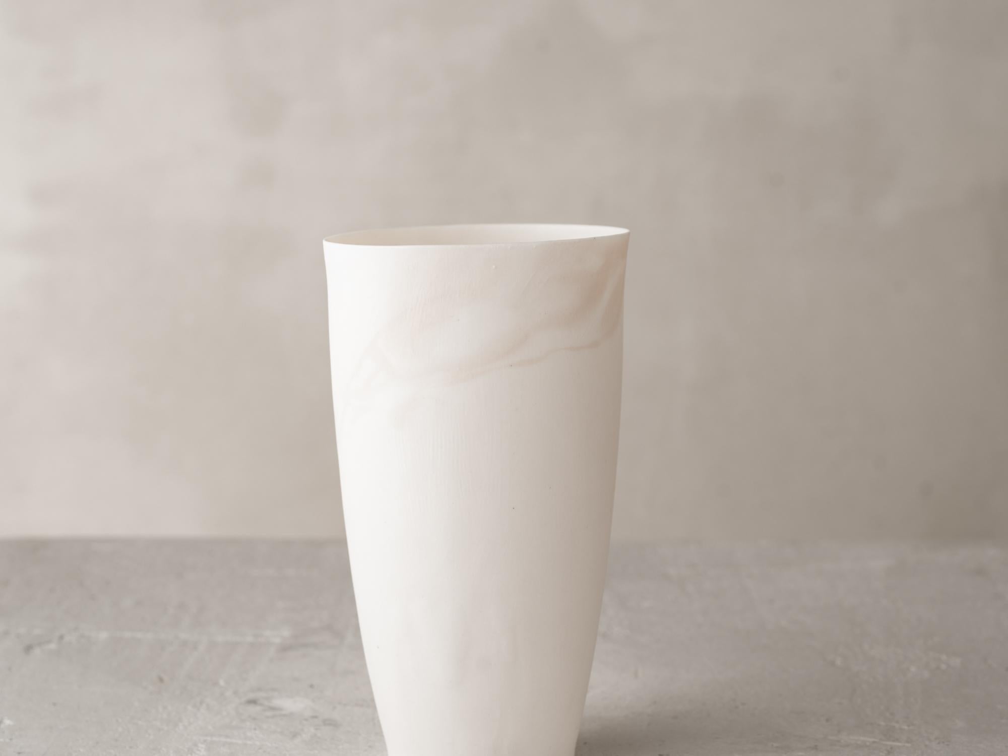 Cast Porcelain Vessel 230405 by Katherine Glenday For Sale