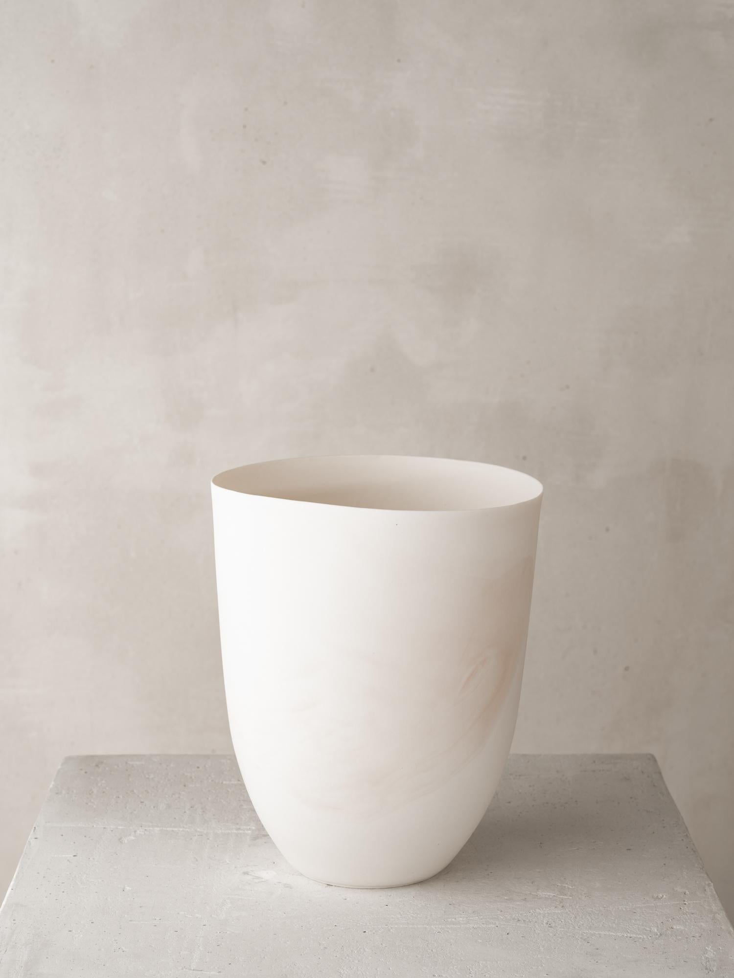 Cast Porcelain Vessel 230410 by Katherine Glenday For Sale