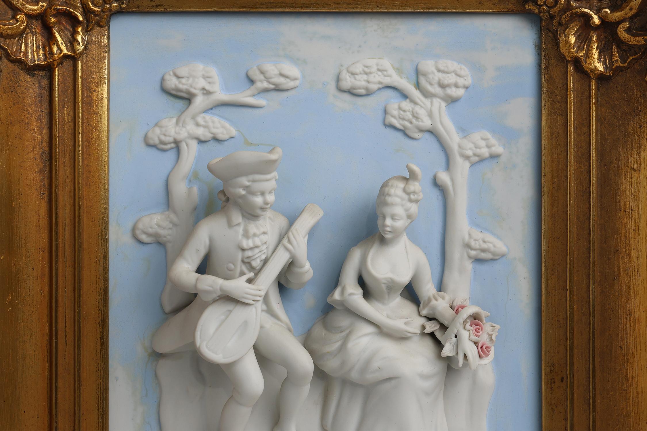 Wandkunst aus Porzellan im Barockstil von Alt Meissen, Deutschland 1950er Jahre im Zustand „Gut“ im Angebot in Meulebeke, BE