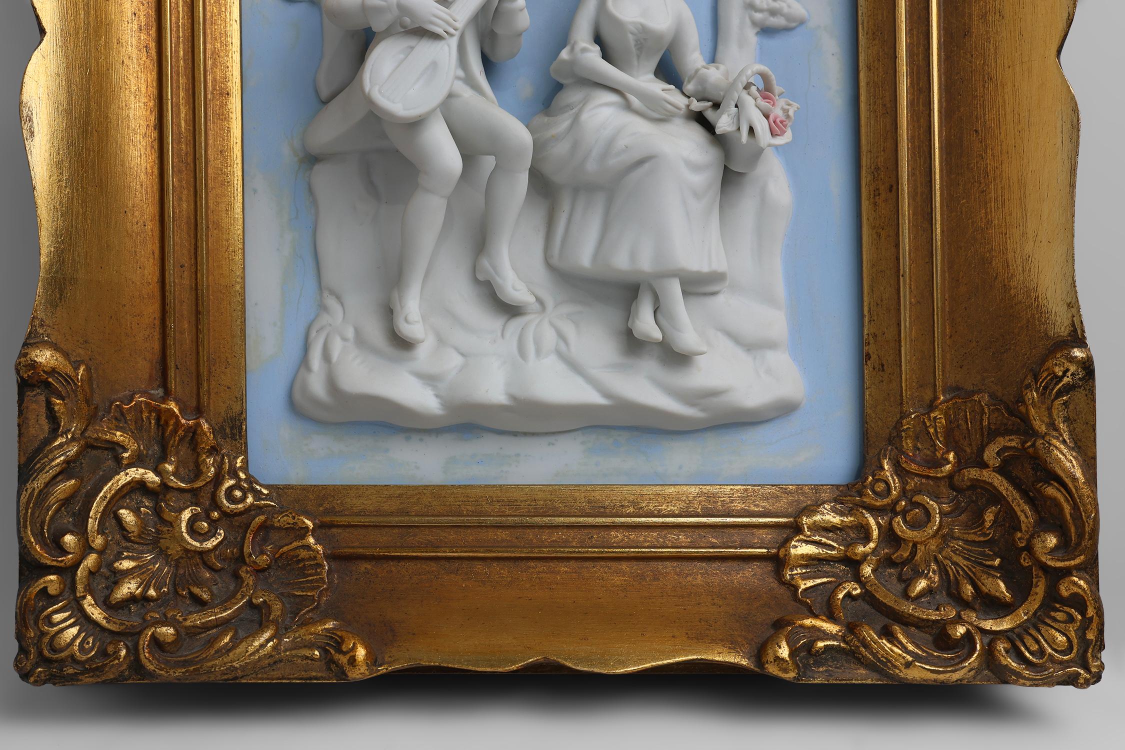 Wandkunst aus Porzellan im Barockstil von Alt Meissen, Deutschland 1950er Jahre im Angebot 1