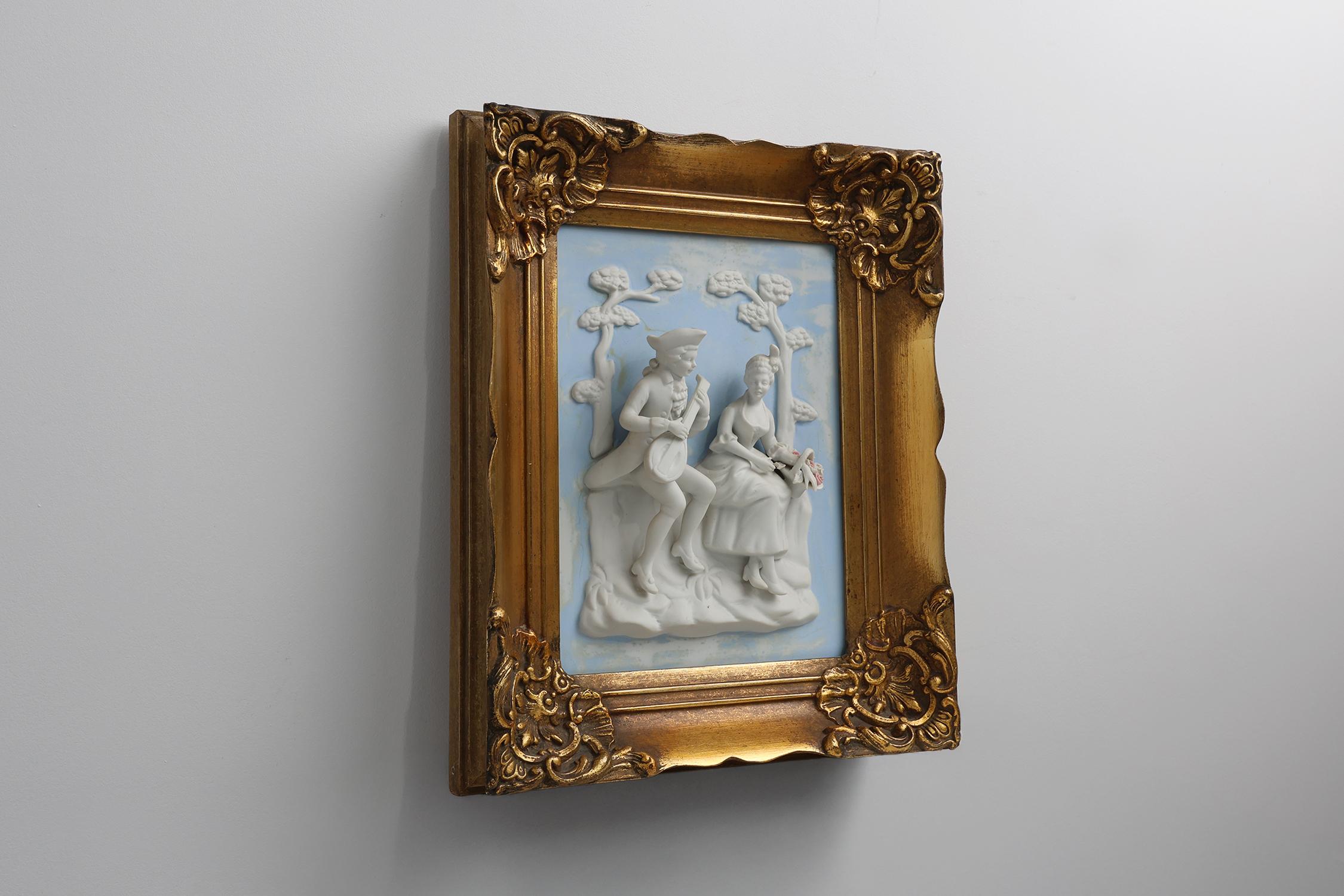 Wandkunst aus Porzellan im Barockstil von Alt Meissen, Deutschland 1950er Jahre im Angebot 3