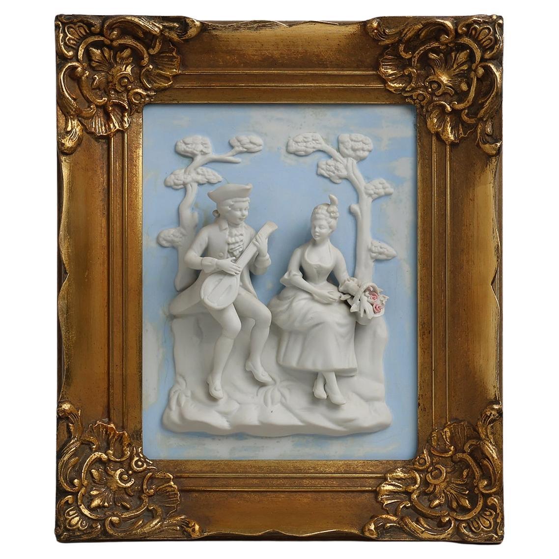 Wandkunst aus Porzellan im Barockstil von Alt Meissen, Deutschland 1950er Jahre im Angebot