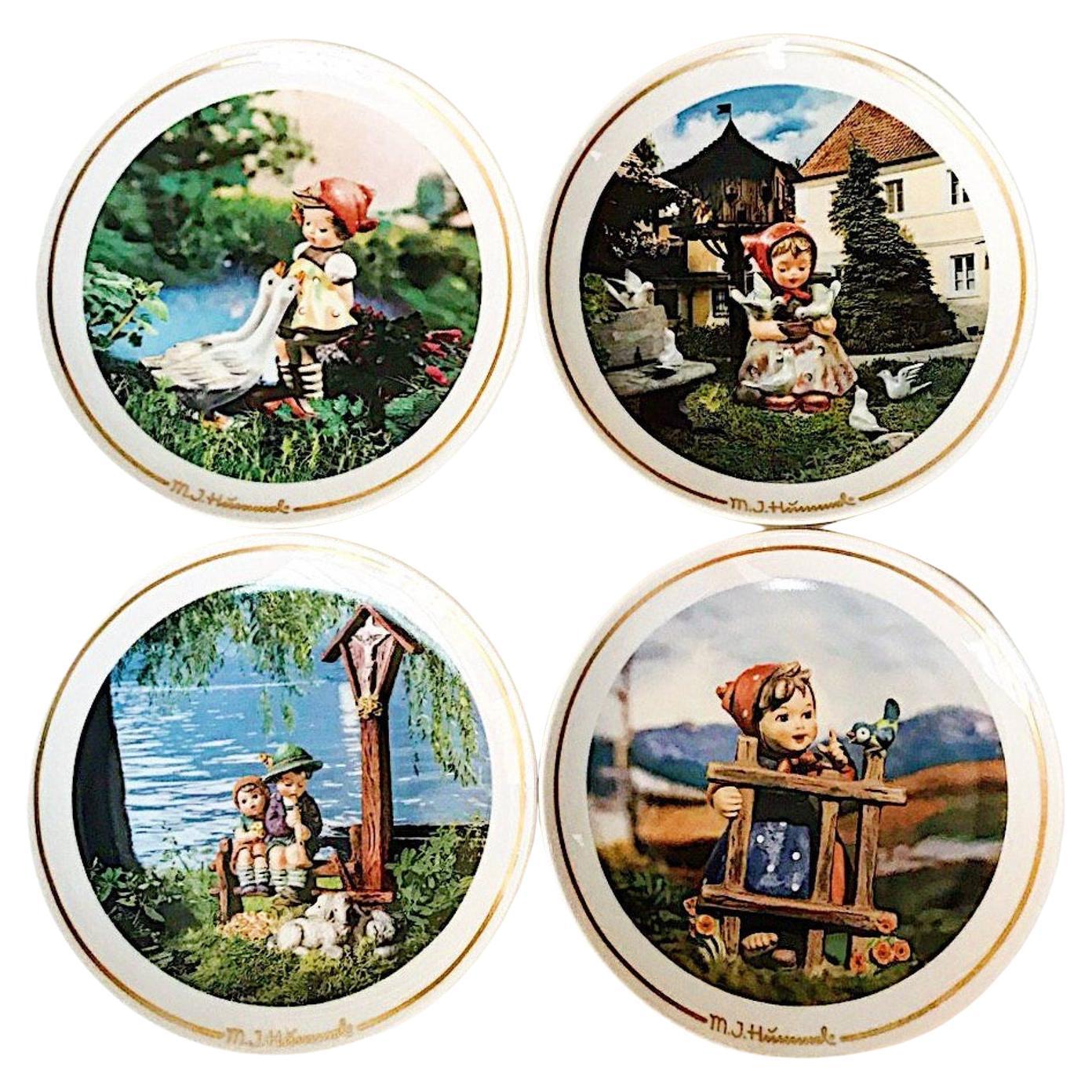 Porcelain Wall Plates by Hummel, Vintage Goebel, Set of 4 For Sale at  1stDibs