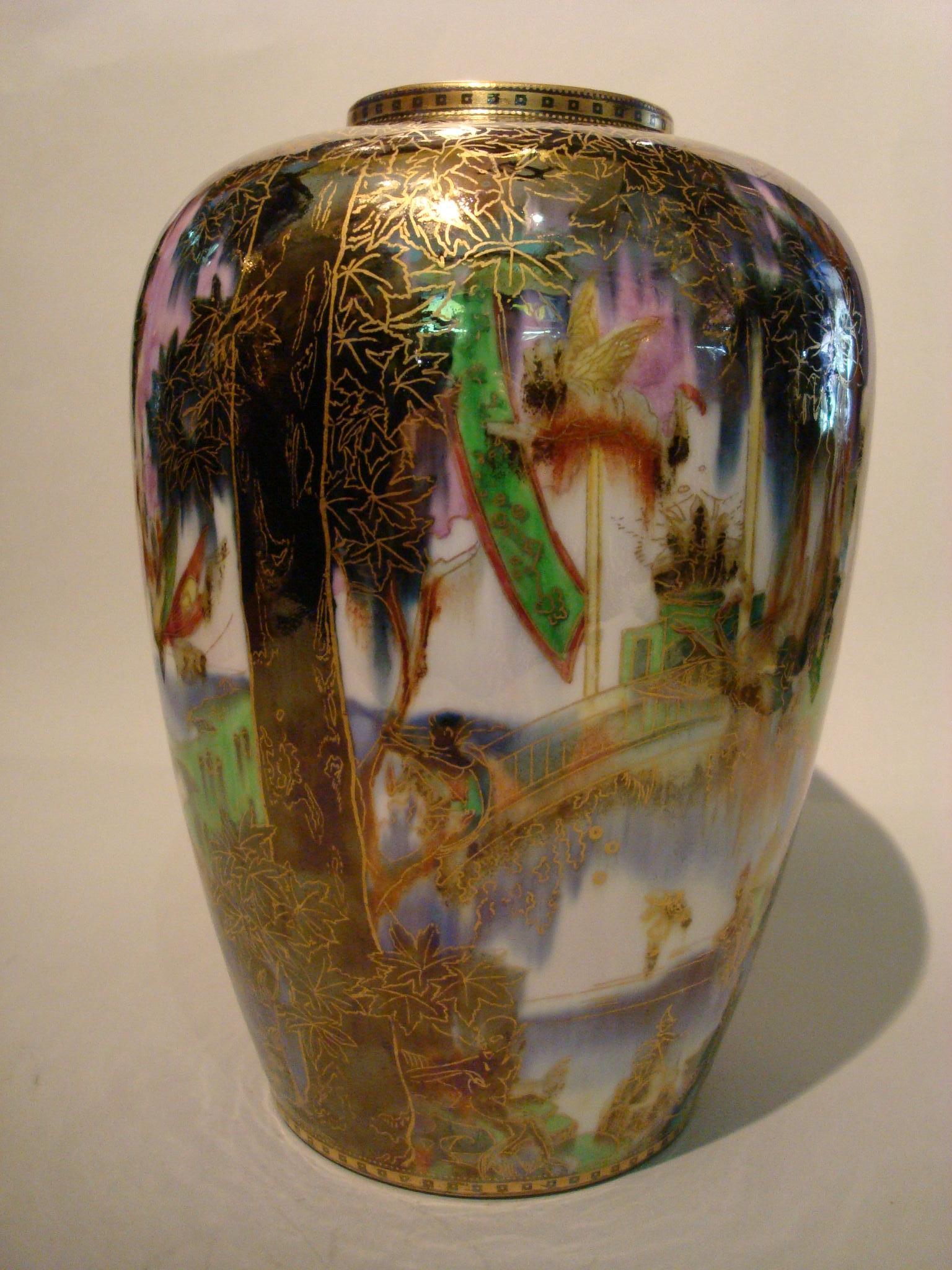 British Porcelain Wedgwood Fairyland Lustre Vase