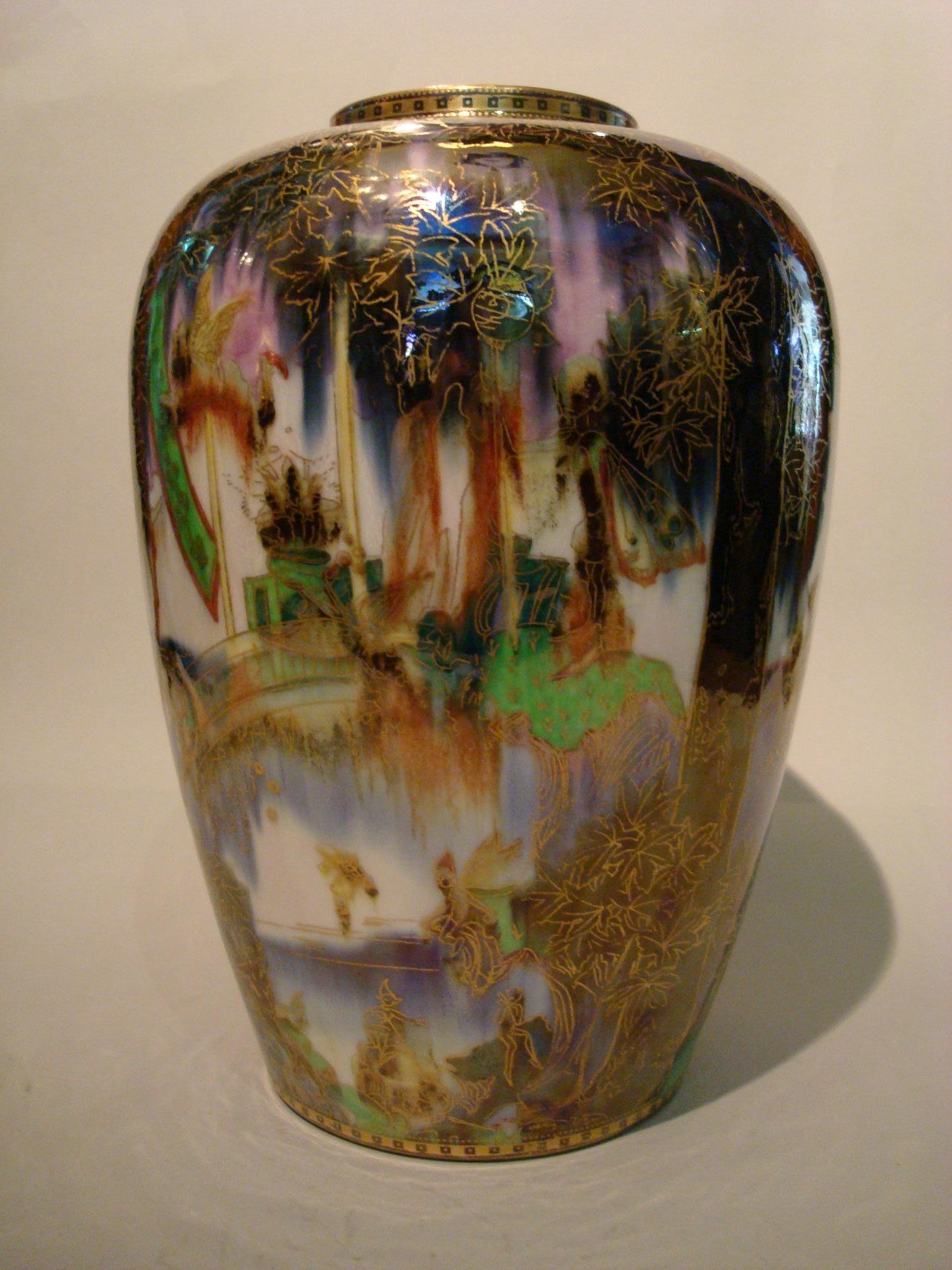 Early 20th Century Porcelain Wedgwood Fairyland Lustre Vase