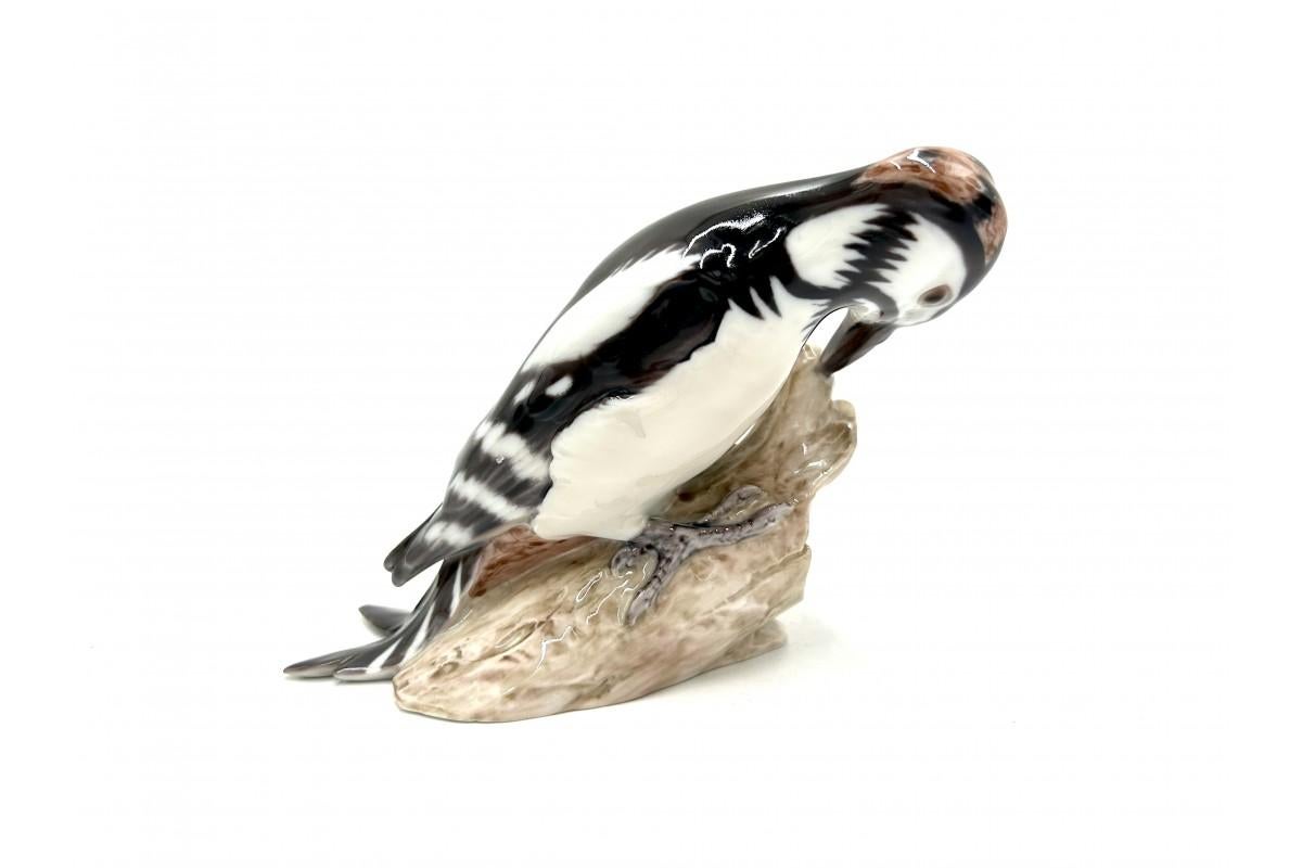 Danish Porcelain Woodpecker Figurine, Bing & Grondahl, Denmark, 1970s/1980s For Sale