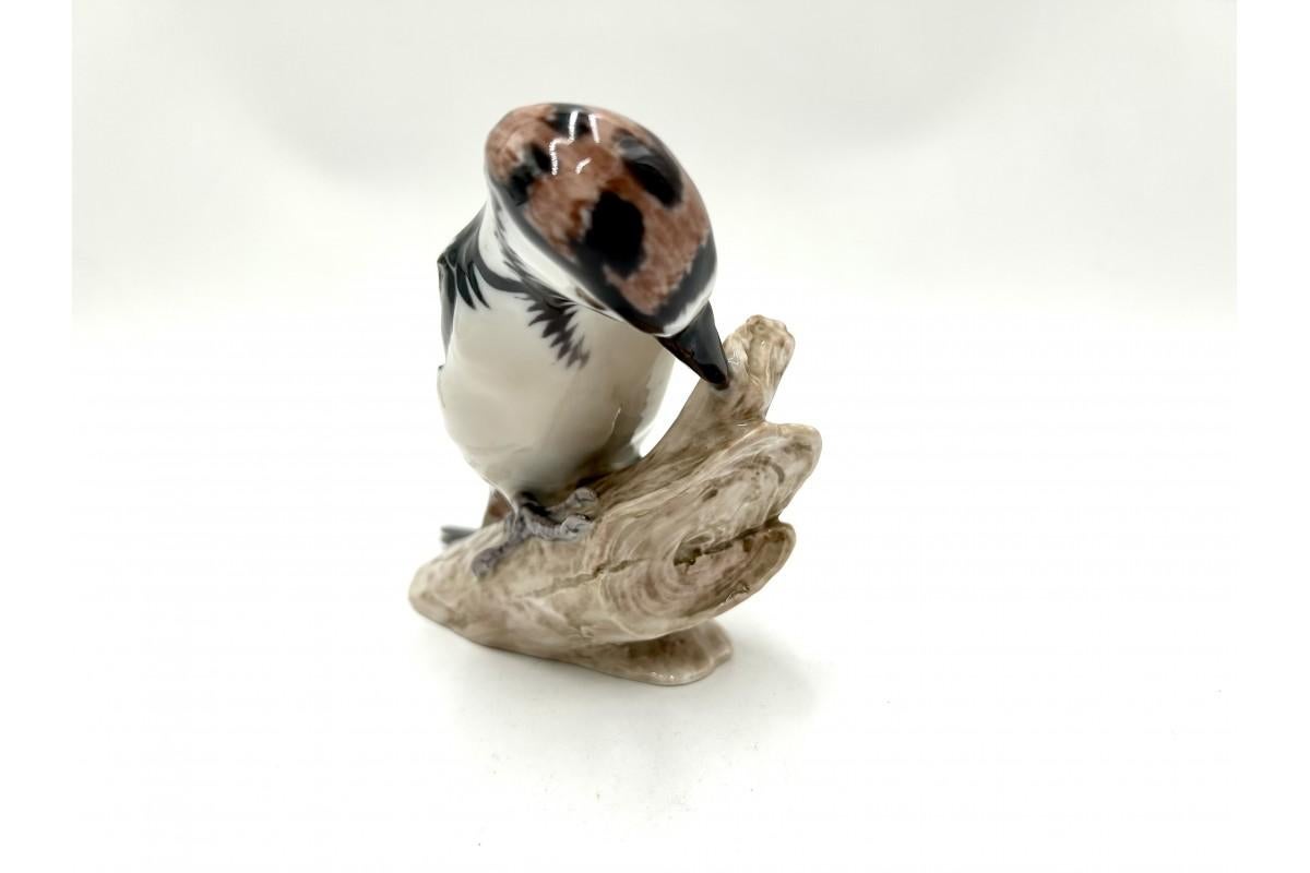 Porcelain Woodpecker Figurine, Bing & Grondahl, Denmark, 1970s/1980s In Good Condition For Sale In Chorzów, PL
