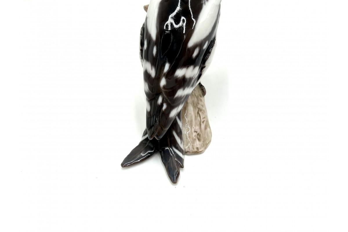 Late 20th Century Porcelain Woodpecker Figurine, Bing & Grondahl, Denmark, 1970s/1980s For Sale
