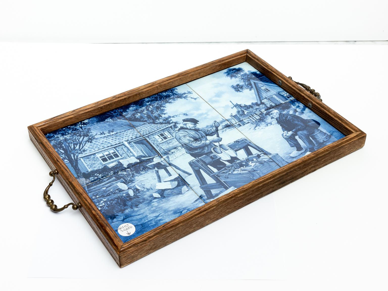 Porcelaine De Fles Delft Tray For Sale 3