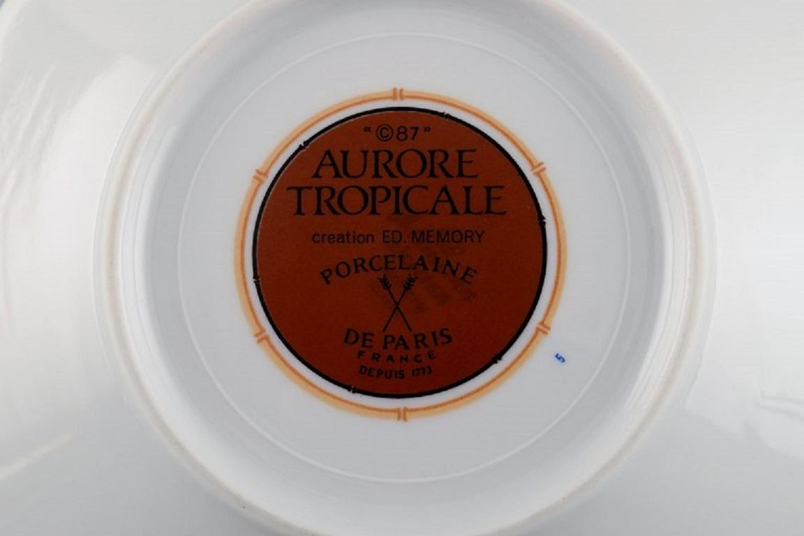 Porcelaine de Paris, « Aurore Tropicale », six assiettes profondes en porcelaine Excellent état - En vente à Copenhagen, DK