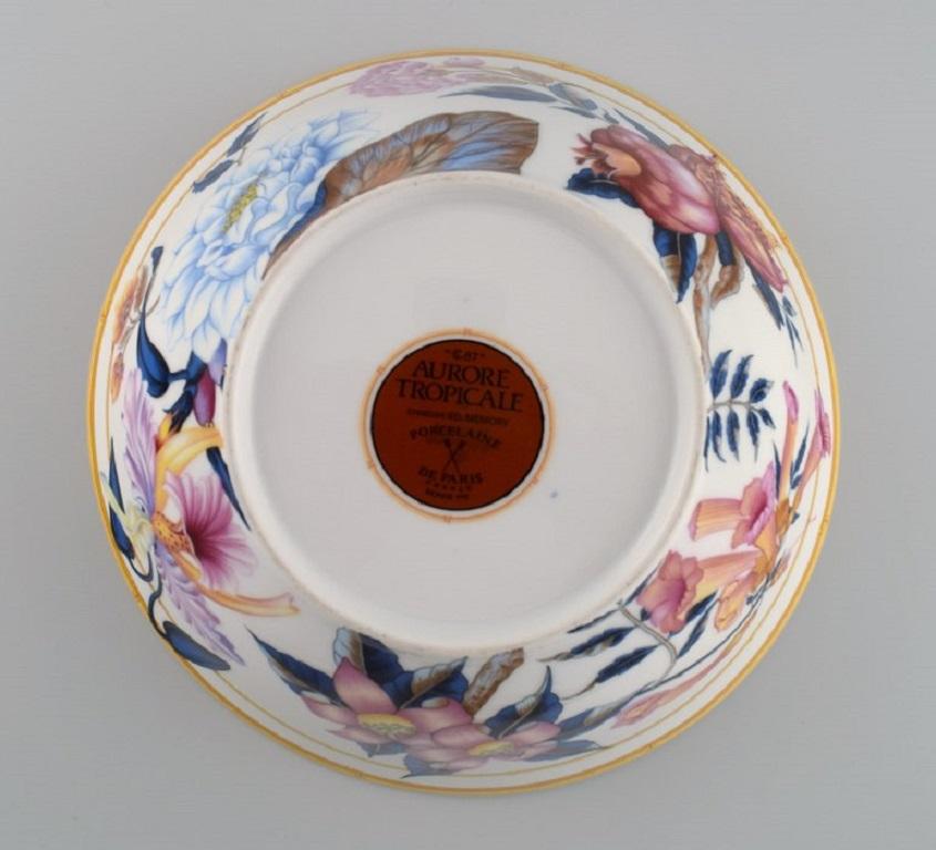 Fin du 20e siècle Porcelaine de Paris, « Aurore Tropicale », deux grands bols en porcelaine en vente