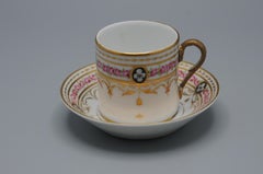 Porcelaine de Paris - Coffee cup and saucer 'Litron', late 18th century