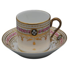 Porcelaine de Paris - Coffee cup and saucer 'Litron', late 18th century