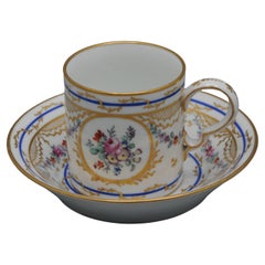 Porcelaine de Paris - Coffee cup and saucer 'Litron', late 18th century