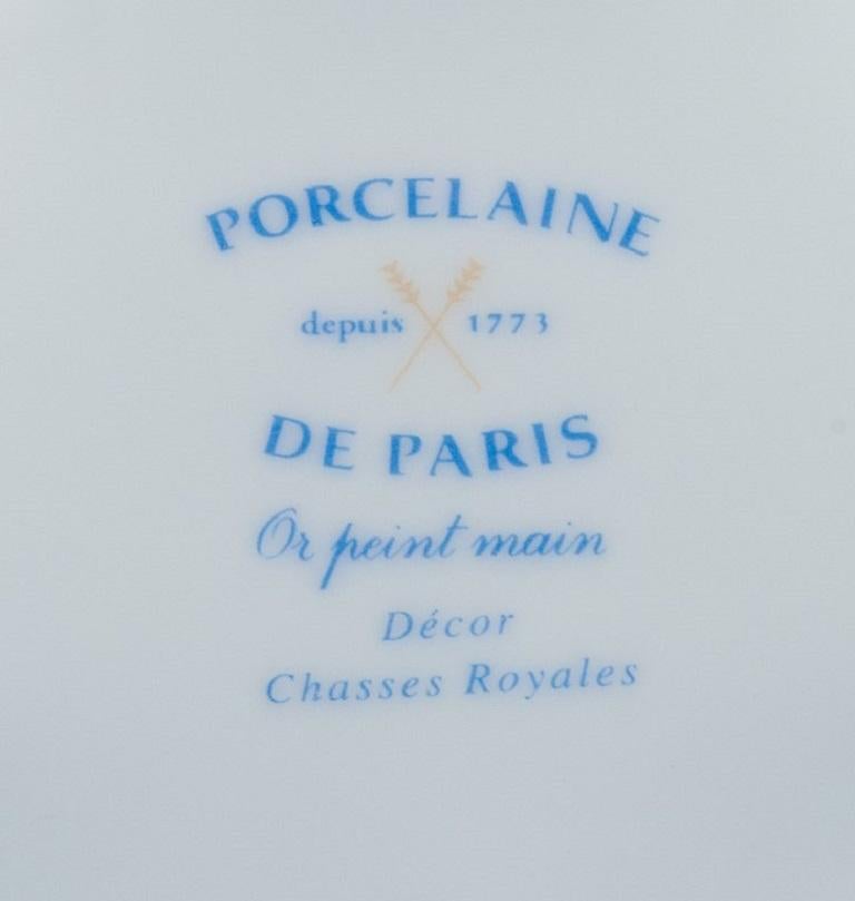 Late 20th Century Porcelaine de Paris 'Décor, Chasses Royales', Flower Pot Hand with Cheetahs