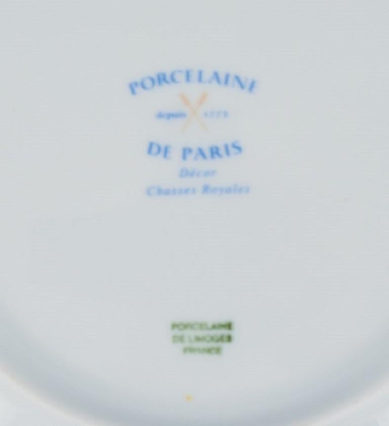 Porcelaine de Paris, Four Porcelain Plates with Cheetahs In Excellent Condition In Copenhagen, DK