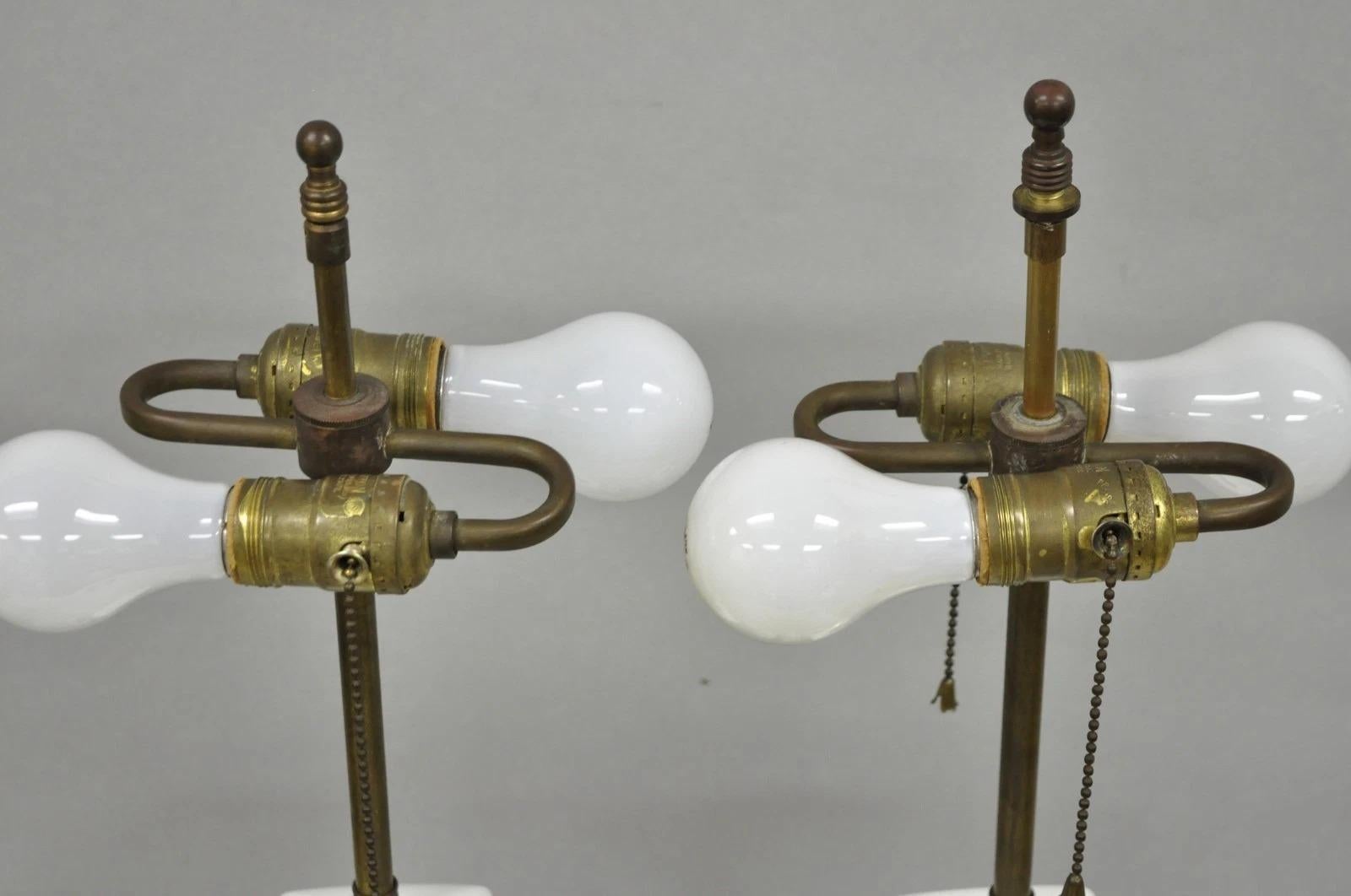 Porcelaine de Paris Toile Porcelaine Jardinierie Lampes de table Paire en vente 3