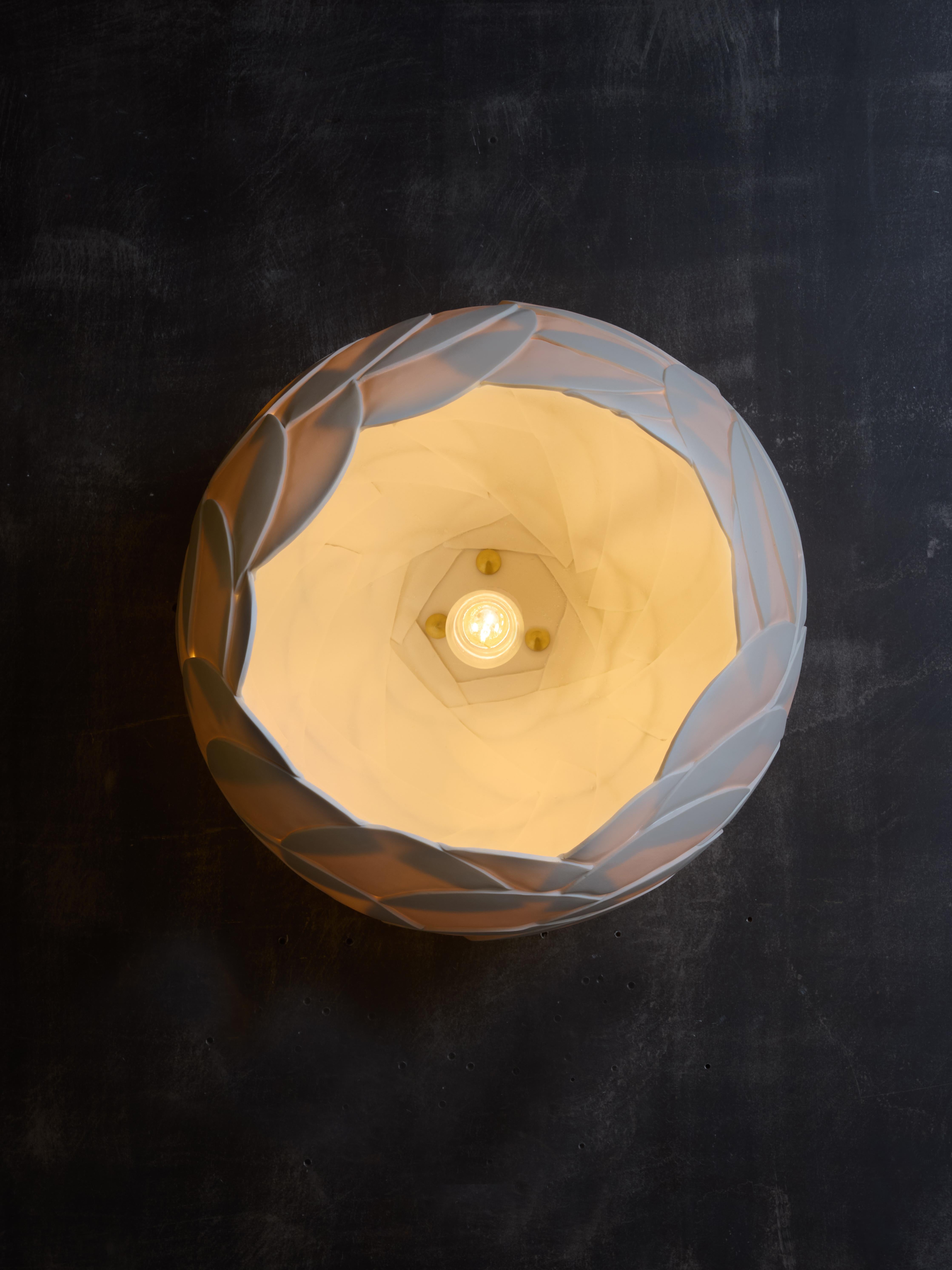 Moderne Appliques murales en porcelaine par French Duo Rousse en vente