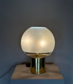"Porcino" Large Brass Table Lamp by L.C. Dominioni for Azucena, 1966