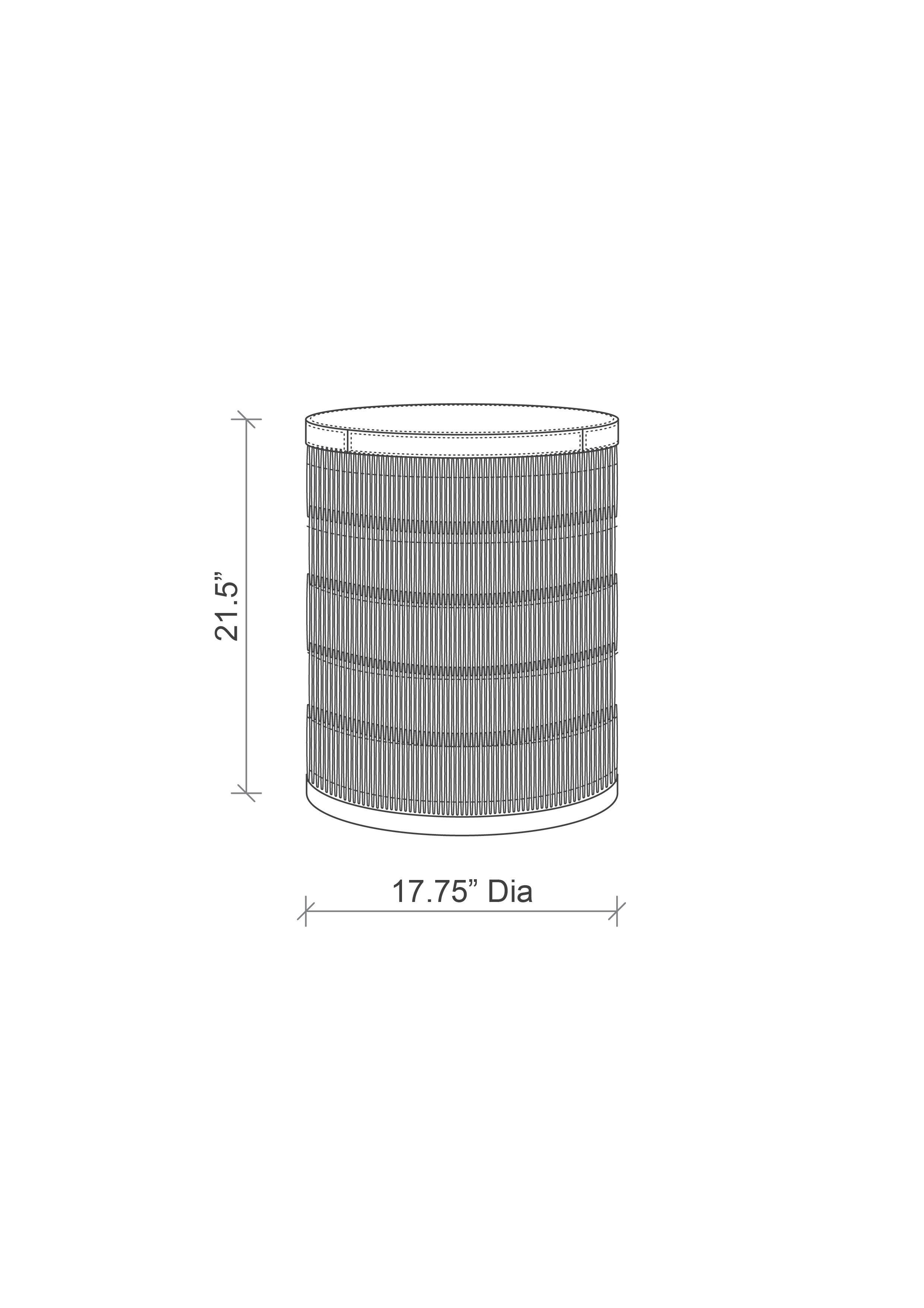 Table d'appoint cylindrique Porcupine Quill en vente 3