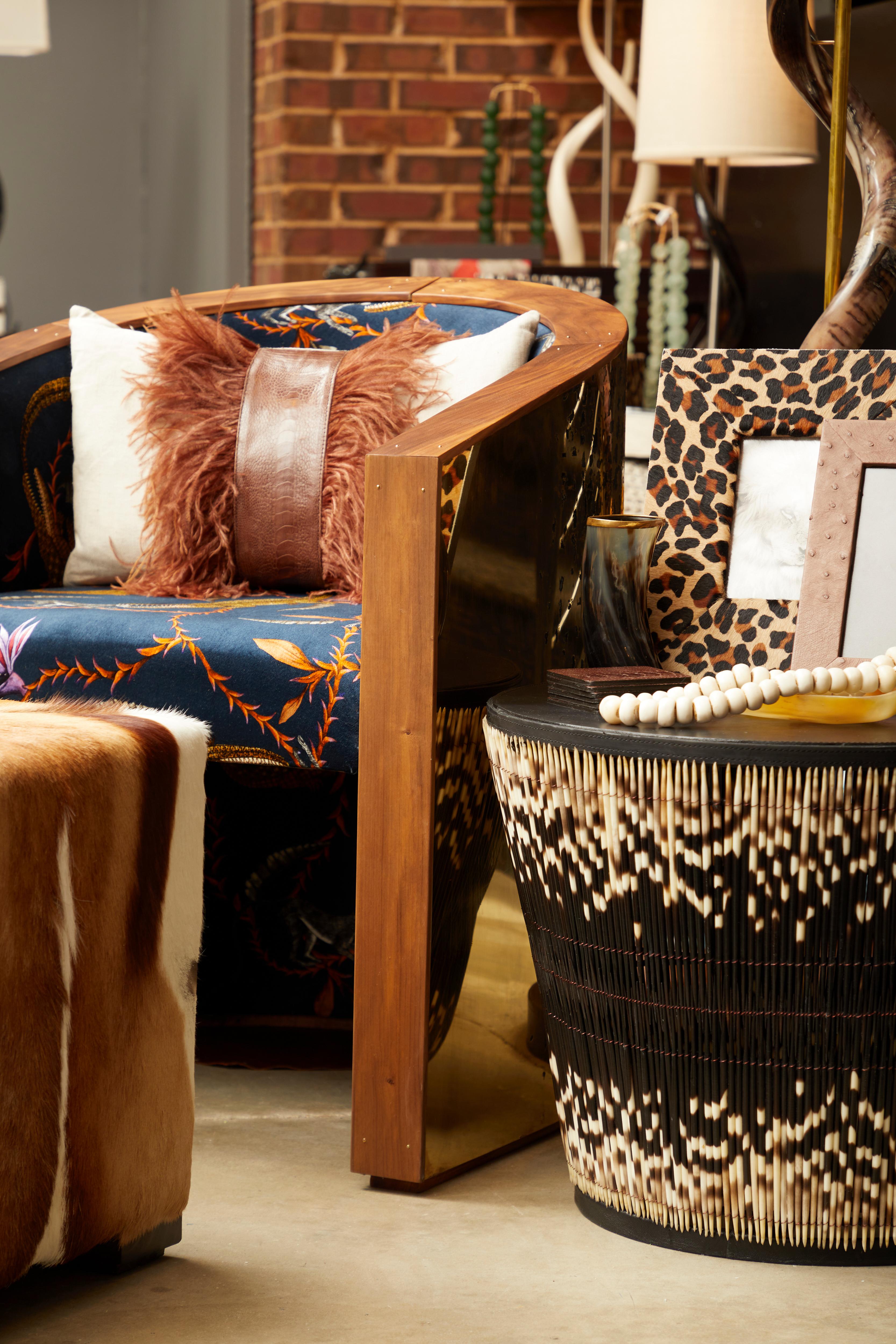 Table d'appoint en Quill de Porcupine en vente 2