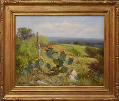 "Blooming Prickly Pear Cactus" San Antonio Texas Artist Texas Hill Country