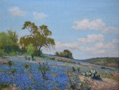 "Bluebonnet"  Texas State Flower with Cactus Very Early