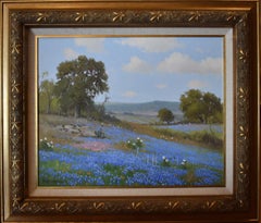 "Bluebonnets & Paintbrush" Texas Hill Country Image: 16x20 Frame: 24 x 28