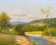 ""SPRING CREEK PHLOX"" IMAGE GRÖSSE: 16 X 20 TEXAS HILL COUNTRY LANDSCAPE