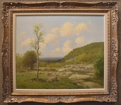 « SPRING CREEK » TEXAS HILL COUNTRY TOILE 25 X 30 DATÉE 1951 PORFIRIO SALINAS