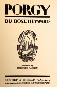 Porgy by Du Bose Heyward, First Edition