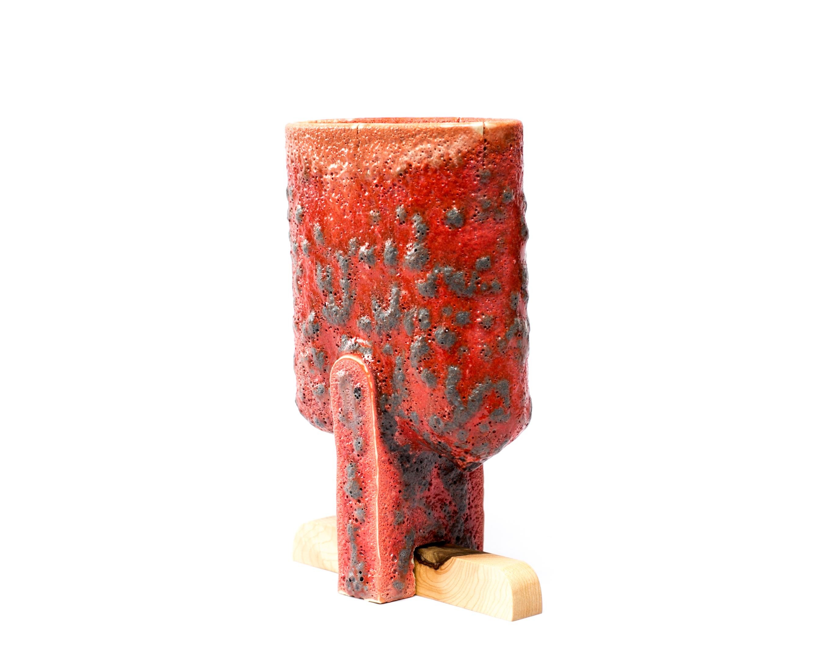 AARON PORITZ

Trophies
Ceramic and glaze, 2018
Small, without wood: approx. 6