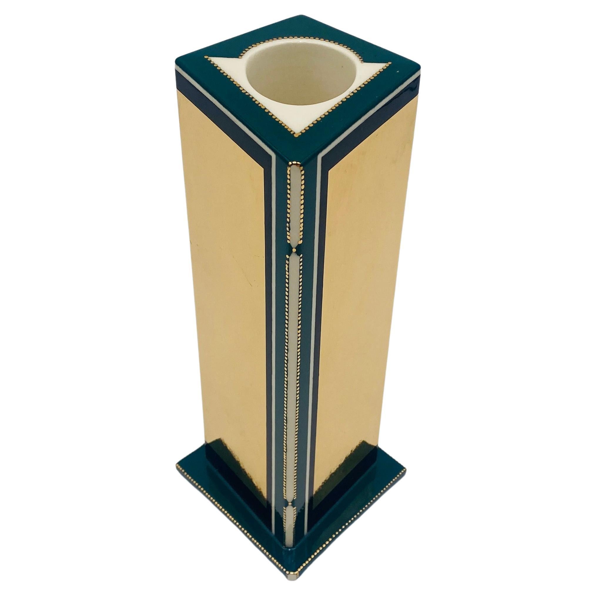 Porntip Sangvanich Signed Geometric Vase 2003 For Sale