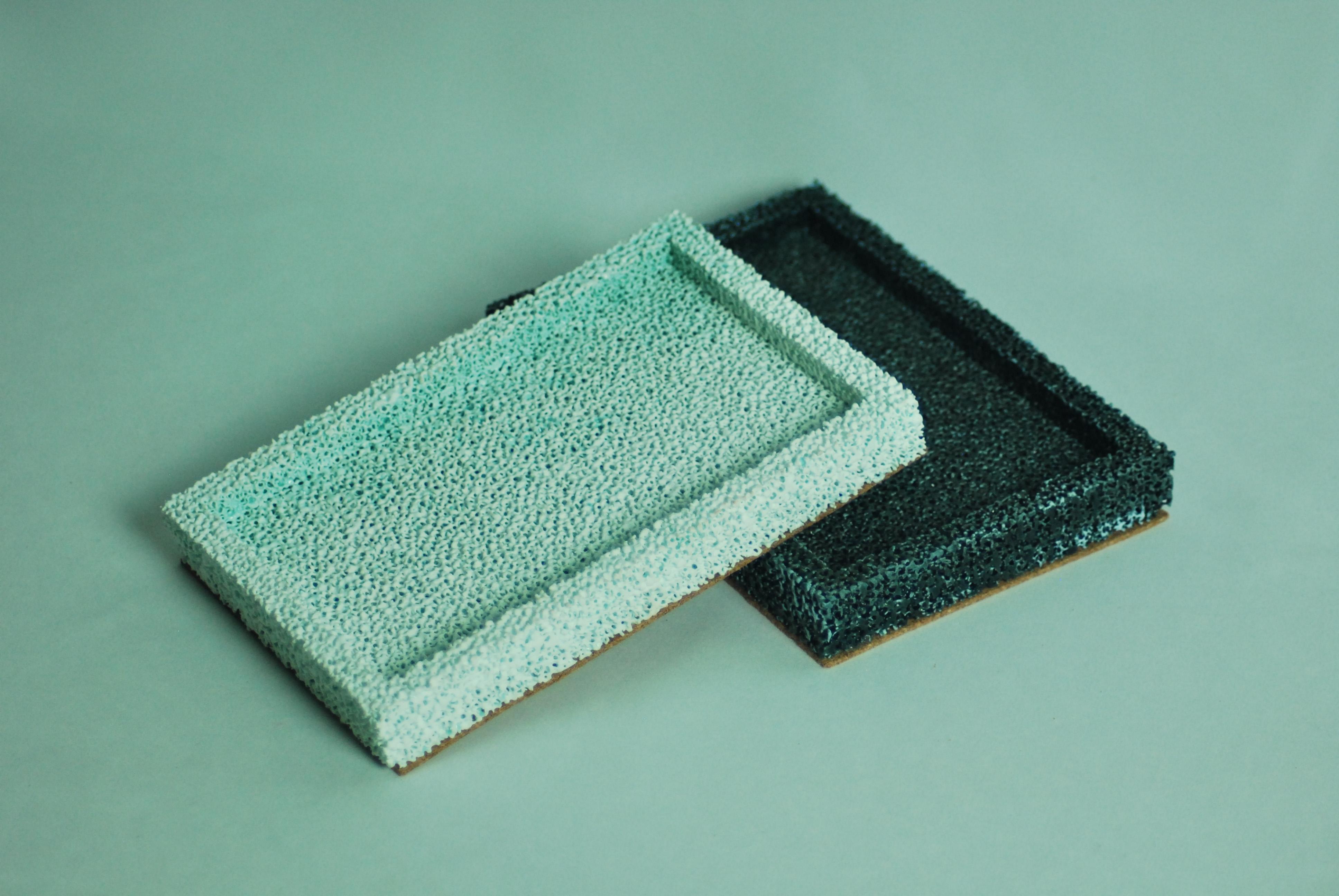 Organisches Tablett für den Celadon-Schreibtisch aus keramischer Keramik im Angebot 7