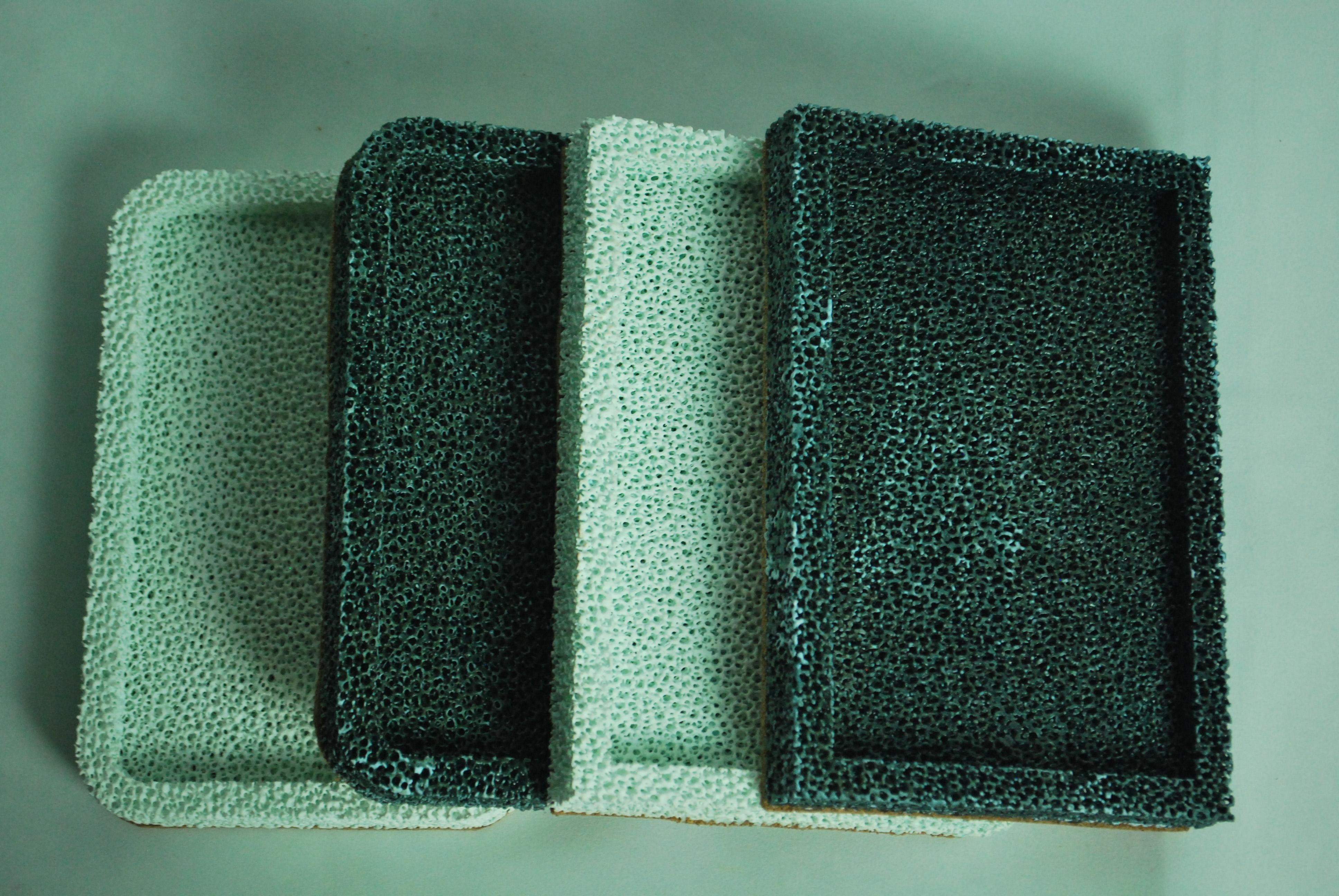 Organisches Tablett für den Celadon-Schreibtisch aus keramischer Keramik im Angebot 3