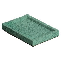 Vassoio organizzatore da scrivania in ceramica porosa Celadon