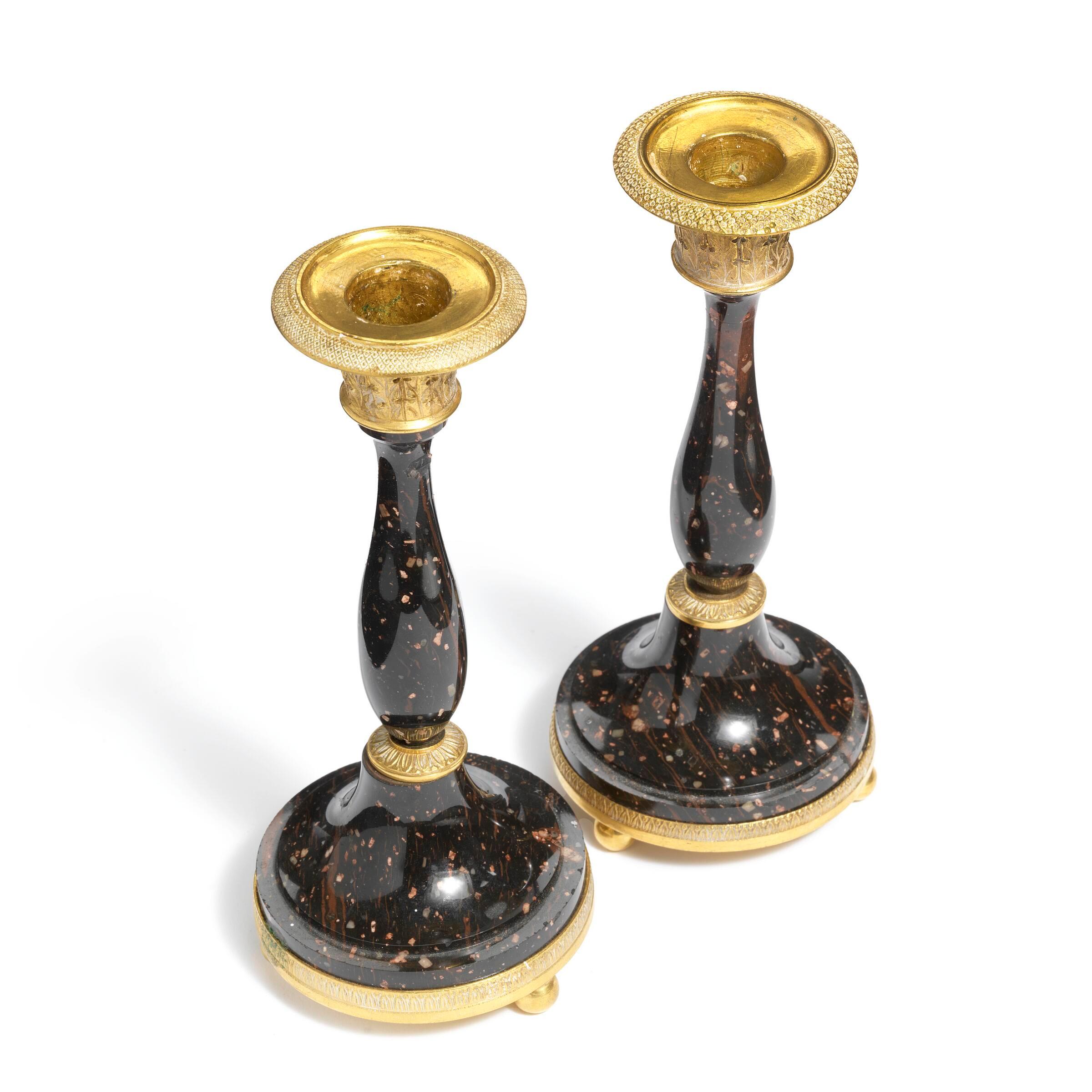 Svedese Candelieri in porfido, inizio XIX sec. in vendita