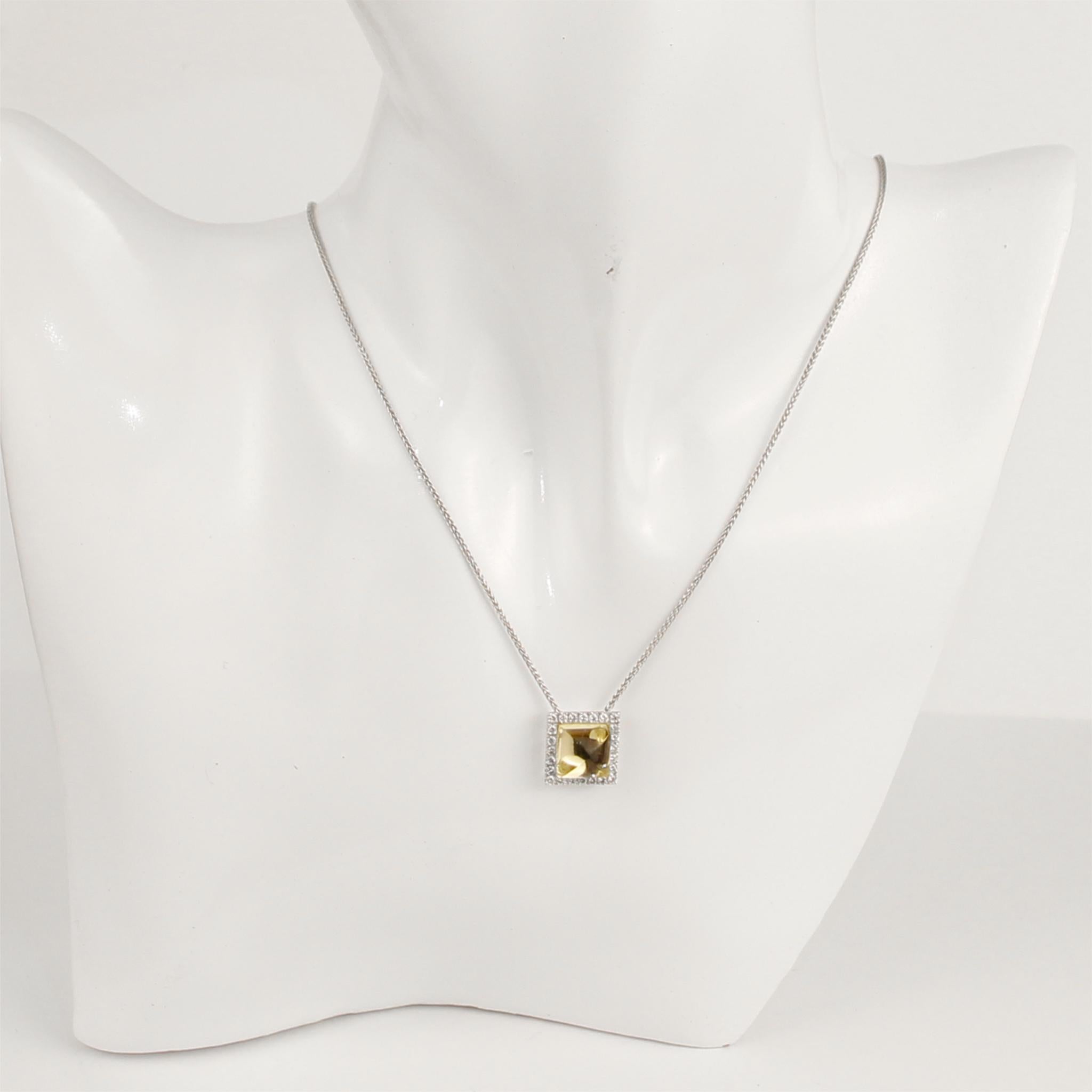Brilliant Cut Porrati 18k Gold 0.40ctw Diamond Necklace For Sale