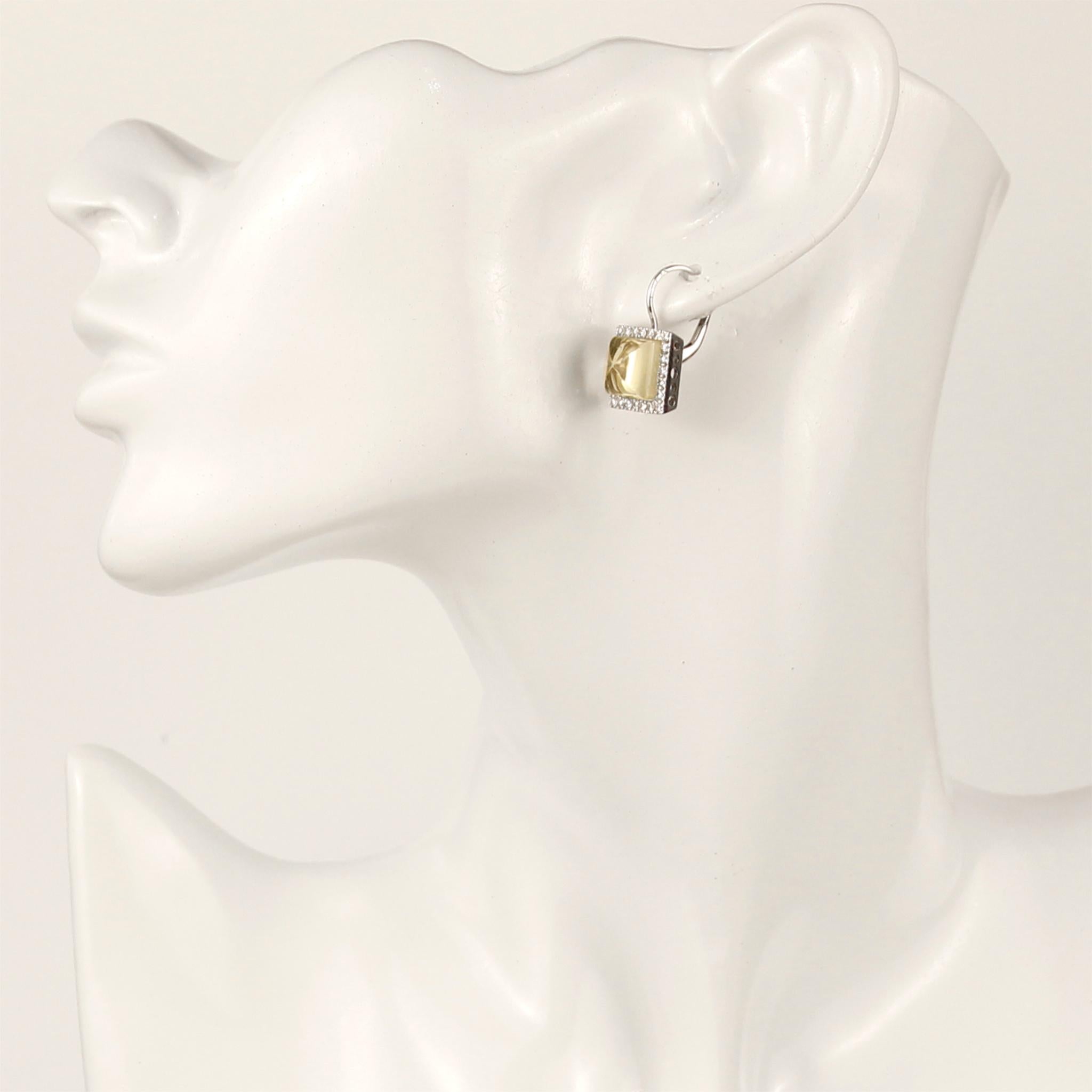 Brilliant Cut Porrati 18k Gold 0.77ctw Diamond Earrings For Sale