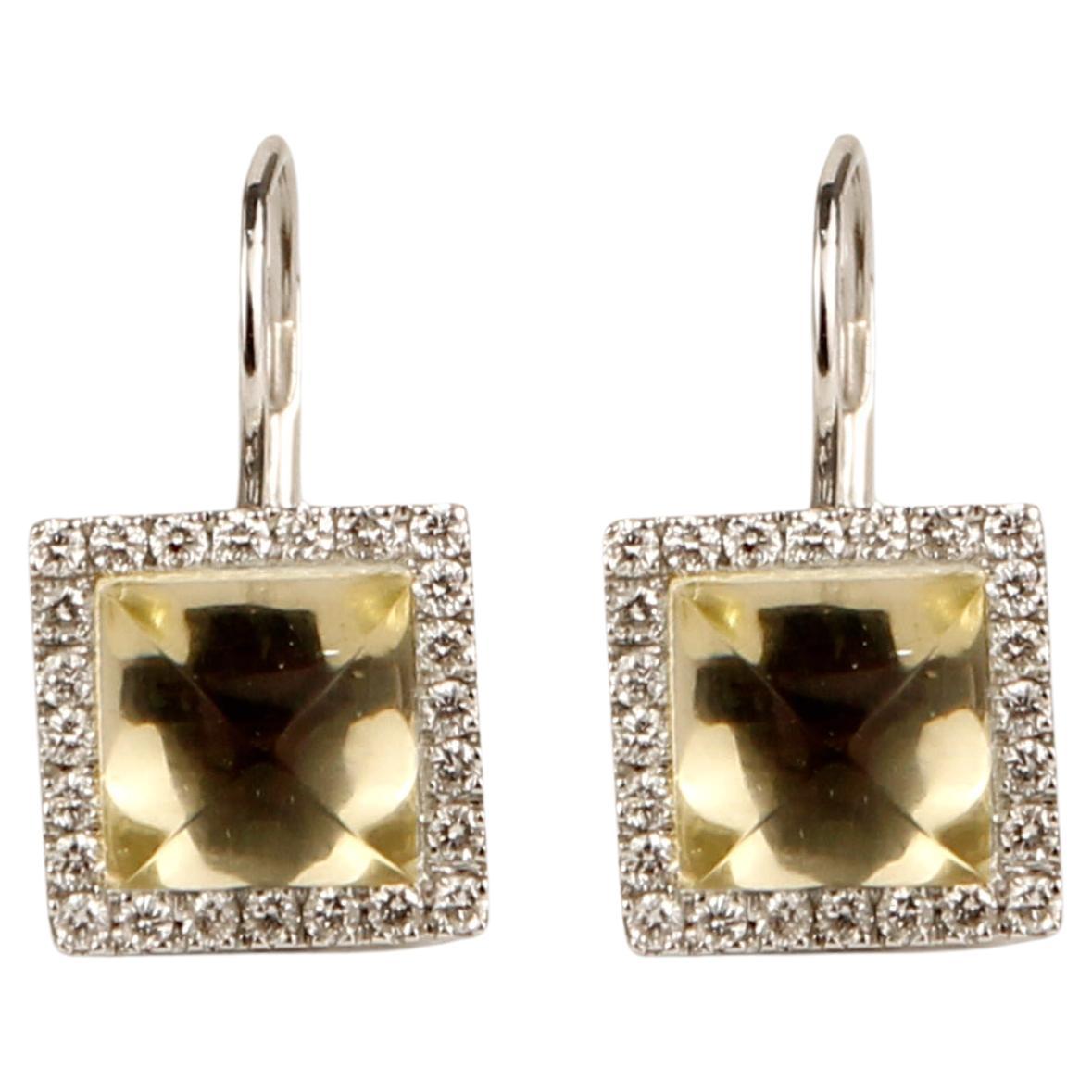Porrati 18k Gold 0.77ctw Diamond Earrings For Sale