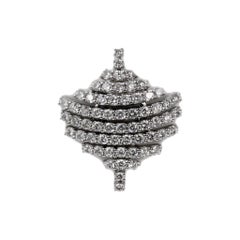 Porrati Boucles d'oreilles en or blanc 18K avec diamants de 3,10 ctw