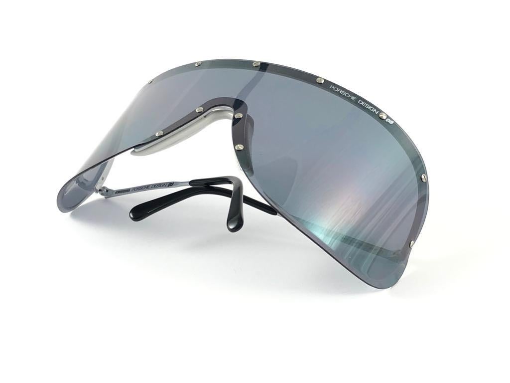 Porsche Design 5620 70 Vintage Shield Yoko Ono Sunglasses, 1980s For Sale 2