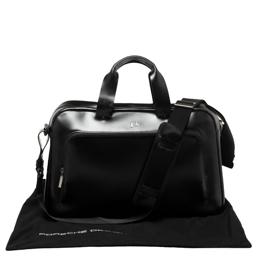 Porsche Design Black Leather Business Briefcase Bag 3