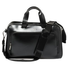 Porsche Design Black Leather Business Briefcase Bag