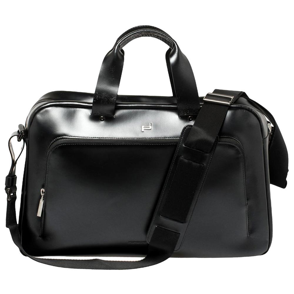 Porsche Design Black Leather Business Briefcase Bag