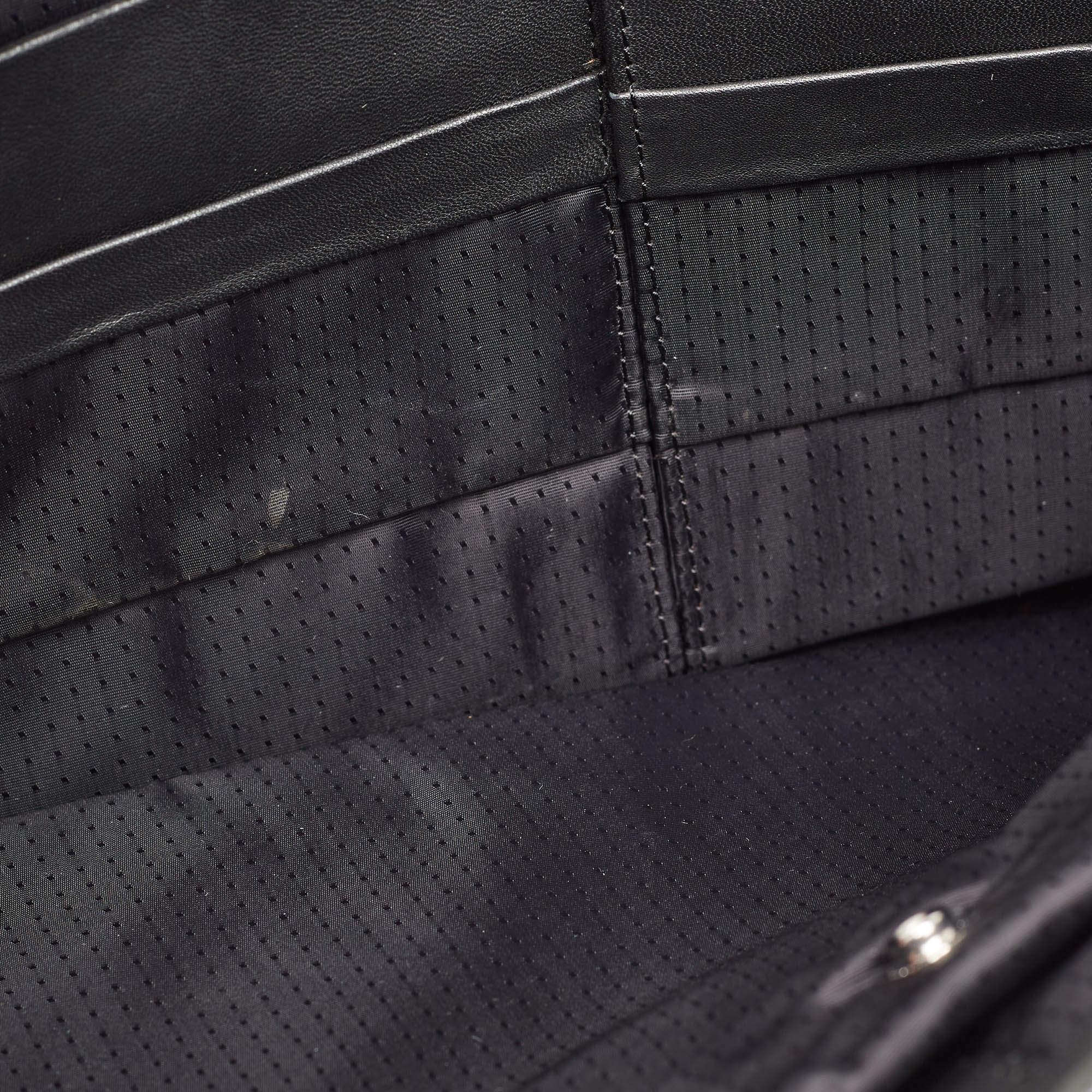 Porsche Design Black Leather Zip Laptop Bag For Sale 4